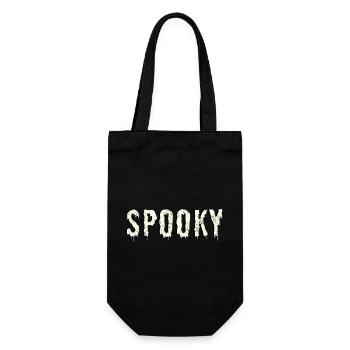 Gruseliger Spooky Halloween Druck - Geschenkbeutel für Flaschen - Schwarz - Vorne