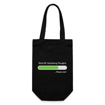 Mind OS Optimizing Thoughts... Please Wait - Gift Bag for Bottles - black - Front