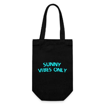 Sunny vibes only - Gift Bag for Bottles - black - Front