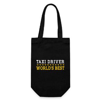 Taxi Taxifahrer - Geschenkbeutel für Flaschen - Schwarz - Vorne