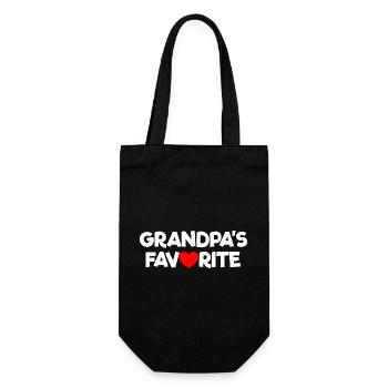 Petit-enfant préféré Cœur rouge Le préféré de grand-père - Sac à bouteille - noir - Devant