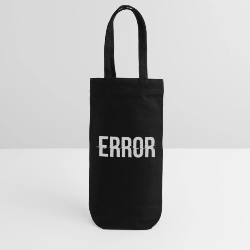 Error Error Message with Glitch Lettering Gift Bag for Bottles