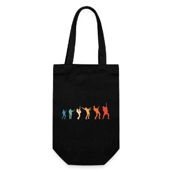Evolution Rock Music Rock Guitarist - Gift Bag for Bottles - black - Front