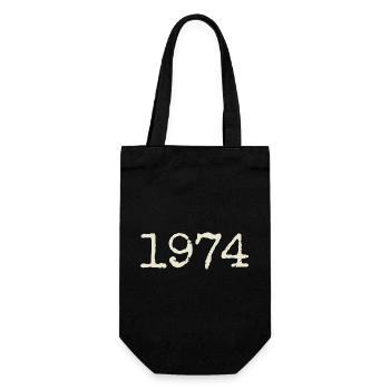 1974 Birthday Gift - Awesome since 1974 - Gift Bag for Bottles - black - Front