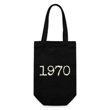 Geburtstagsgeschenk 1970 – Großartig seit 1970 - Geschenkbeutel für Flaschen - Schwarz - Vorne
