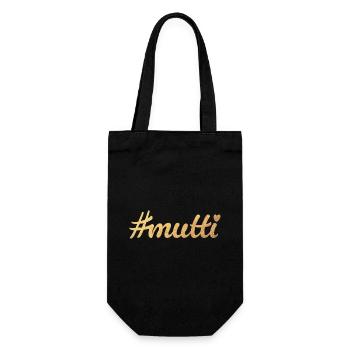 Hashtag Fête des Mères Fête des Mères Cœur d’or Maman Maman Luxe de Maman - Sac à bouteille - noir - Devant