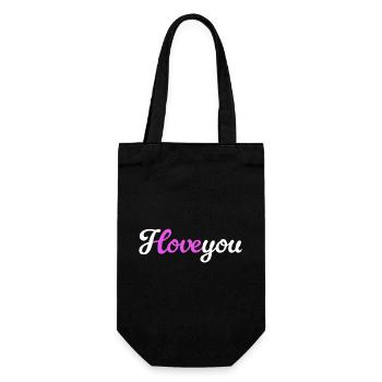 I love you Love Love Declaration Love Wedding - Gift Bag for Bottles - black - Front