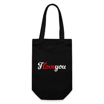 Je t’aime. Mariage en mariage avec amour. Demande en mariage - Sac à bouteille - noir - Devant