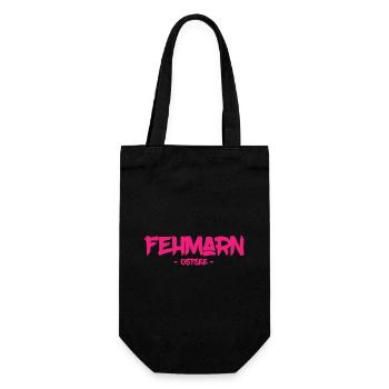 Fehmarn - Ostsee - Insel - Strand - Sommer - Sonne - Geschenkbeutel für Flaschen - Schwarz - Vorne