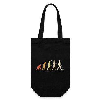 Hockey Evolution : Cadeau drôle de joueur de hockey - Sac à bouteille - noir - Devant