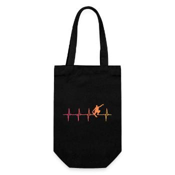 Skater Skater Sunset Heartbeat Skateboard - Geschenkbeutel für Flaschen - Schwarz - Vorne