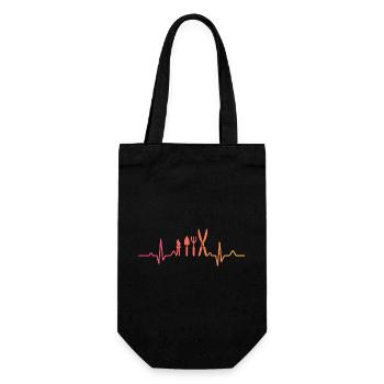 Sunset Heartbeat Gardener Planter - Gift Bag for Bottles - black - Front