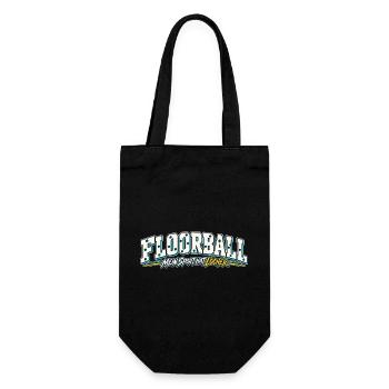 Floorball Löcher Humor Design - Geschenkbeutel für Flaschen - Schwarz - Vorne