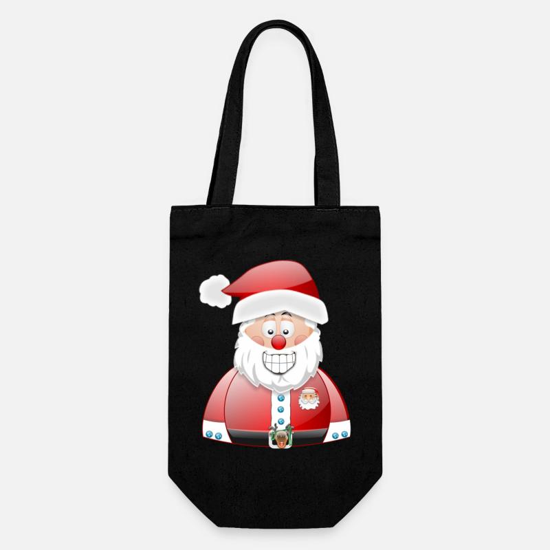 WeihnachtsmannWeihnachtsmann - Geschenkbeutel für Flaschen - Schwarz