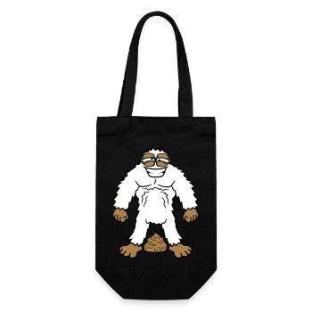 kacke haufen haeufchen gestank scheisse kot yeti m - Geschenkbeutel für Flaschen - Schwarz - Vorne