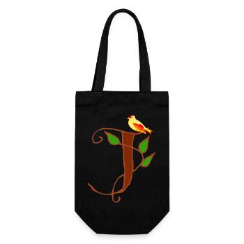 canary j - Gift Bag for Bottles - black - Front