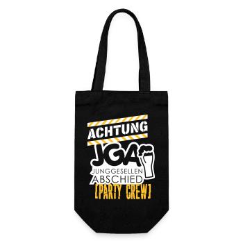 JGA (Achtung) - Geschenkbeutel für Flaschen - Schwarz - Vorne