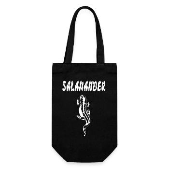Weißer Salamander - Geschenkbeutel für Flaschen - Schwarz - Vorne