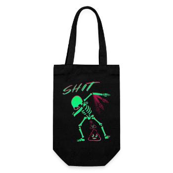 Squelette drôle - Sac à bouteille - noir - Devant