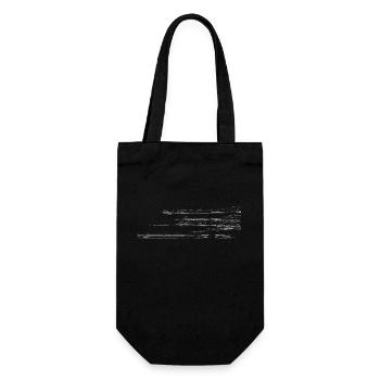 Abstract motif - line / white - Gift Bag for Bottles - black - Front