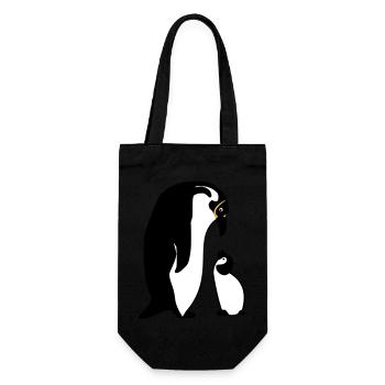 Pinguin - Geschenkbeutel für Flaschen - Schwarz - Vorne