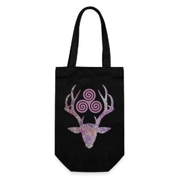 hirschkopf e 236 with triskele - Gift Bag for Bottles - black - Front