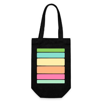 Streifen / Linien / Sprüche / Trend - Geschenkbeutel für Flaschen - Schwarz - Vorne