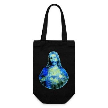 Nuit étoilée Jesus van Gogh Jesus Christ Jesus - Sac à bouteille - noir - Devant