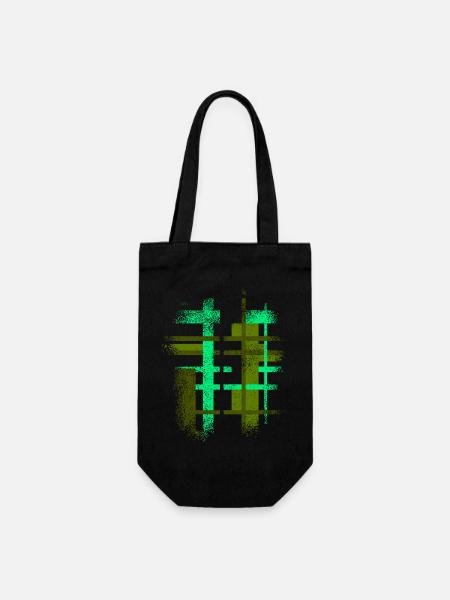 Design de fond abstrait Cyber VINTAGE - Sac à bouteille - noir