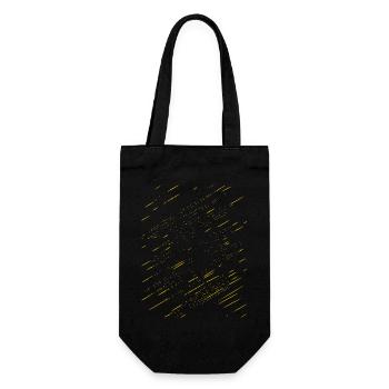 Abstrakte Strahlen / Linie / gold / Muster - Geschenkbeutel für Flaschen - Schwarz - Vorne