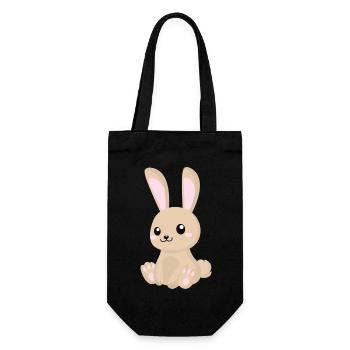 Cute cartoon sitting - Gift Bag for Bottles - black - Front