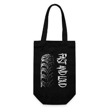 Rapide et fort / Tuning / Voiture / Moto / Pneus - Sac à bouteille - noir - Devant