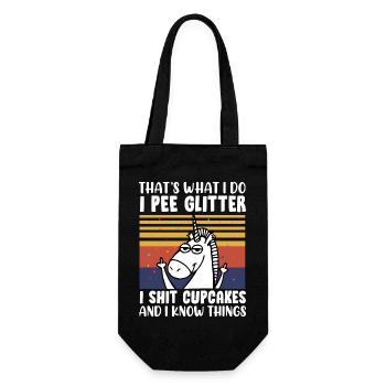 Unicorn saying funny - Gift Bag for Bottles - black - Front