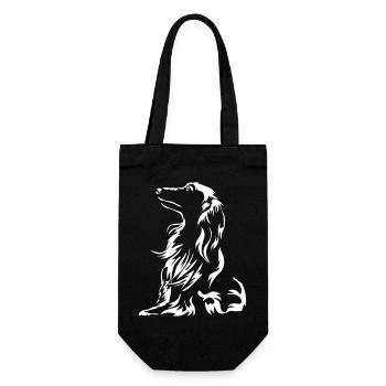 Dachshund "Black Edition" - Gift Bag for Bottles - black - Front