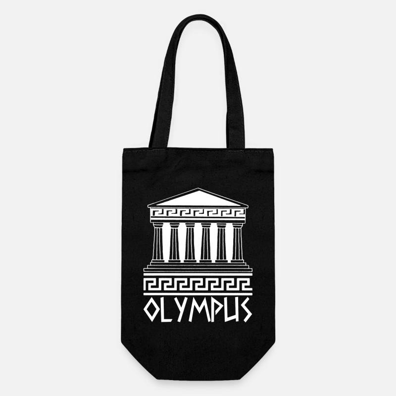 Temple blanc au Mont Olympe - Sac à bouteille - noir