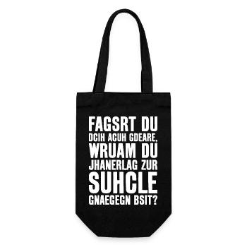 SCHULE ABSCHLUSS ABI REALSCHULE GYMNASIUM - Geschenkbeutel für Flaschen - Schwarz - Vorne