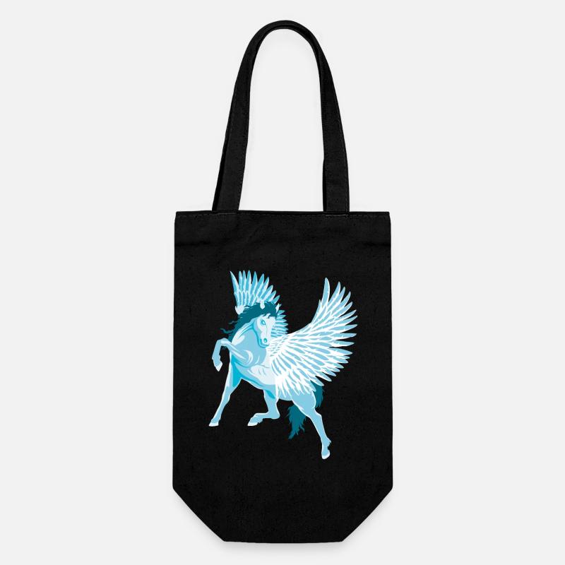 Pégase Cheval ailé de la mythologie grecque - Sac à bouteille - noir