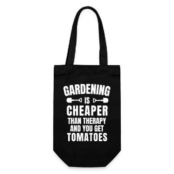gardening, gardening, gardening - Gift Bag for Bottles - black - Front