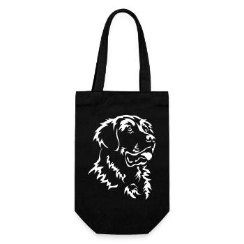 Golden Retriever Head "Black Edition" - Gift Bag for Bottles - black - Front