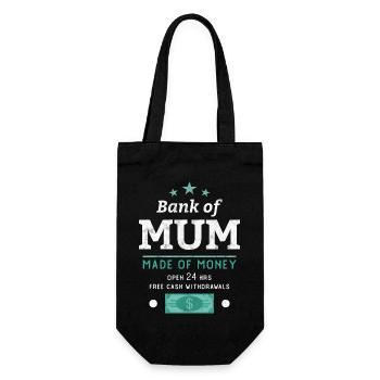 Bank of Mum - Gift Bag for Bottles - black - Front