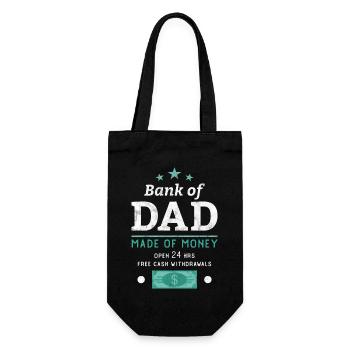 Bank of Dad - Gift Bag for Bottles - black - Front