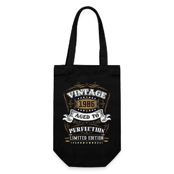 Vintage cadeau d'anniversaire né en 2006 rétro - Sac à bouteille - noir - Devant