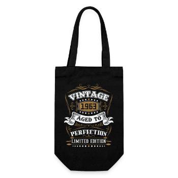 Vintage cadeau d'anniversaire né en 1963 rétro - Sac à bouteille - noir - Devant