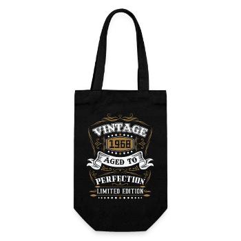 Vintage cadeau d'anniversaire né en 1968 rétro - Sac à bouteille - noir - Devant
