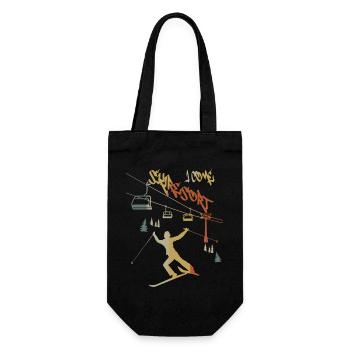 Skiurlaub ich komme ! - Geschenkbeutel für Flaschen - Schwarz - Vorne