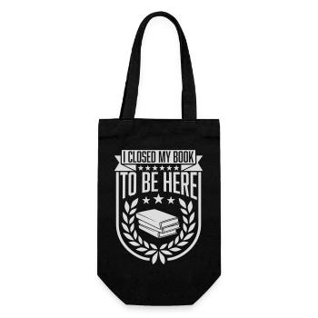 I closed my book - Gift Bag for Bottles - black - Front
