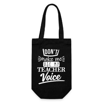 don't make me use it (weiß) - Geschenkbeutel für Flaschen - Schwarz - Vorne