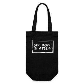 Geh doch in Stelf! - Geschenkbeutel für Flaschen - Schwarz - Vorne
