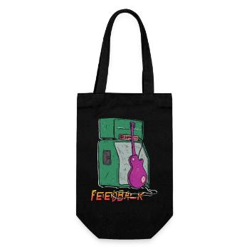 Sound Feedback Graphic - Gift Bag for Bottles - black - Front