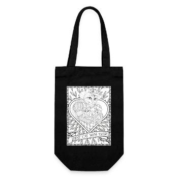 Meilleure maman de chat jamais vintage Cat Mummy avec chatons - Sac à bouteille - noir - Devant
